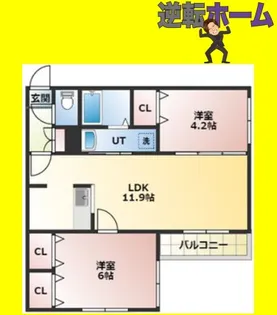 alba mew(アルバミュウ)【2階】の間取り