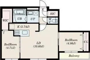 ラクラス大通東【4階】の間取り
