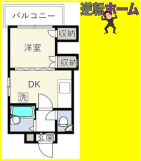 INOVE札幌大通南【6階】の間取り
