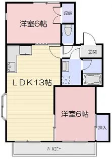 コーポみあきⅡ【1階】の間取り