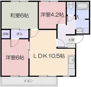 グランメゾンB棟【2階】の間取り
