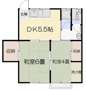 倉富荘【東2号室】の間取り