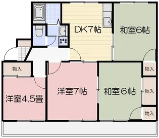 サンハイツB棟【2階】の間取り