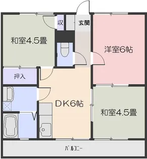 ビレッジ八浜【2階】の間取り