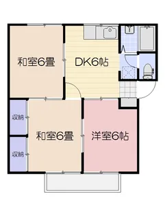 ドミール万倍【201号室】の間取り