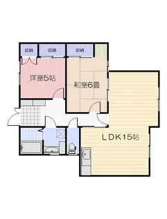 リバーサイド中島【1階】の間取り