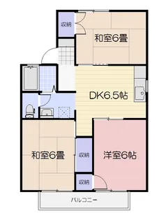 セジュール万倍【102(2F)号室】の間取り