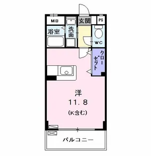 シューネス【1階】の間取り