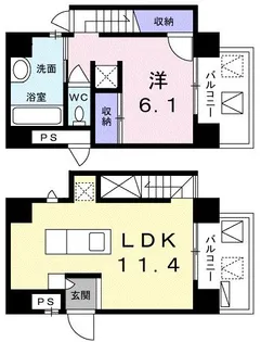 ホワイトブロッサム【3階】の間取り