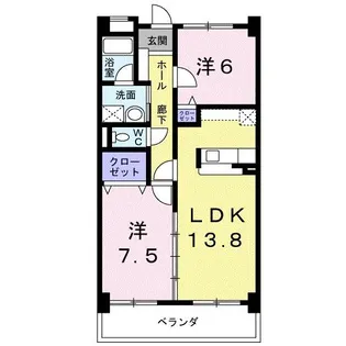 ラ・カーサSHIMADA【1階】の間取り