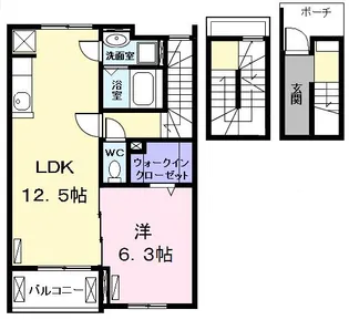シュエット【3階】の間取り