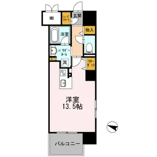 ロイヤルパークスERささしま WEST【13階】の間取り