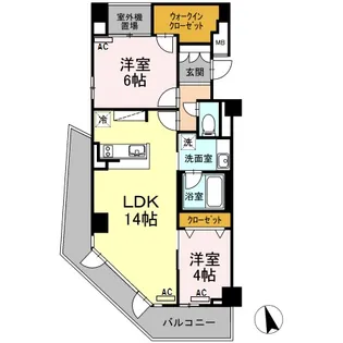 RESIDENCE TACHIBANA【016号室】の間取り