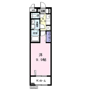 アモーレ篠原橋【3階】の間取り
