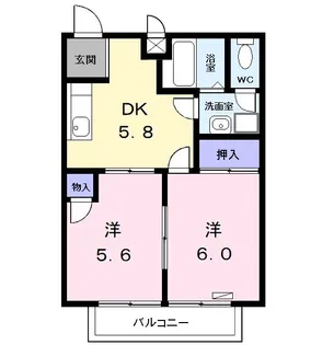 ピアときわ【2階】の間取り