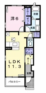 アベリア【1階】の間取り