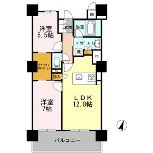 ロイヤルパークスERささしま SOUTH【11階】の間取り