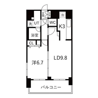 プレサンス名古屋STATIONアブソリュート【1204号室】の間取り