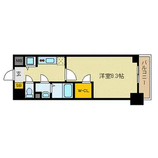 プレサンス栄ライズ【1203号室】の間取り