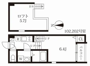 ハーモニーテラス姫宮町【2階】の間取り