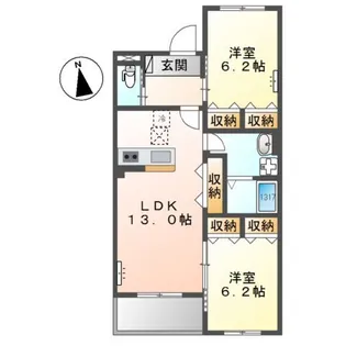 フローラ ガーデン【1階】の間取り