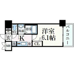 プレサンス THE MOTOYAMA【2階】の間取り