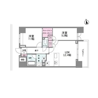シーズンフラッツ今池NORTH【9階】の間取り
