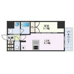 ディアレイシャス名古屋浄心【14階】の間取り