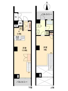 スクエア名駅南【0910号室】の間取り