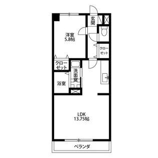アンプルール ベトン J・T【4階】の間取り
