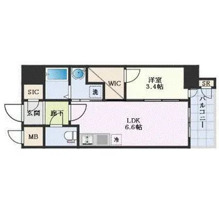 エステムコート名古屋新栄Ⅳネスト【10階】の間取り