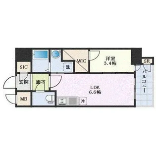 エステムコート名古屋新栄Ⅳネスト【13階】の間取り