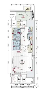 エステムコート名古屋新栄Ⅱアリーナ【15階】の間取り