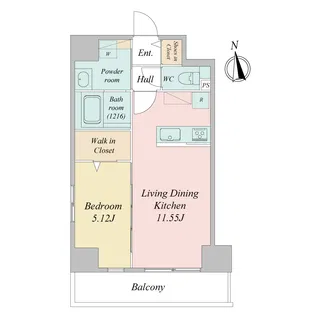 LiveFlat吹上【0502号室】の間取り