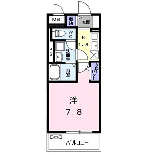 ハーモニーハイツ高畑【1階】の間取り