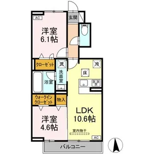 グラシアーレ【1階】の間取り