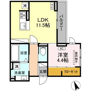 LUANA本山【2階】の間取り