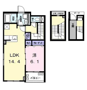 ハピネス【3階】の間取り