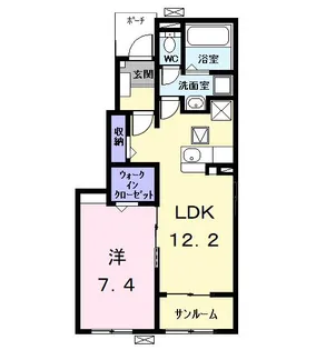 ルミエール中野新町【1階】の間取り