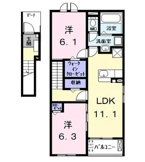 ルミエール中野新町【2階】の間取り