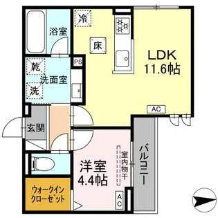 ルヴィータ高道【1階】の間取り