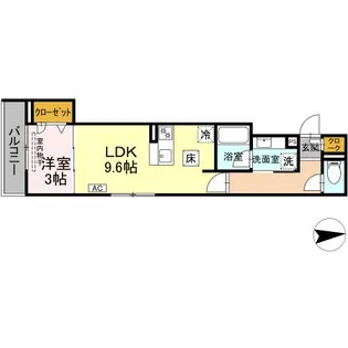 ルヴィータ高道【1階】の間取り