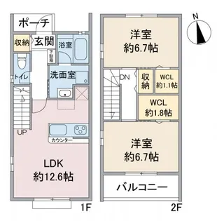 シャトー【2階】の間取り
