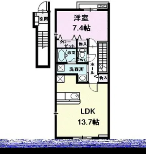 Blue Rose【2階】の間取り