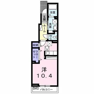 ルミエール中坪【1階】の間取り