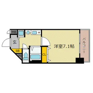 プレサンス名古屋城前【7階】の間取り