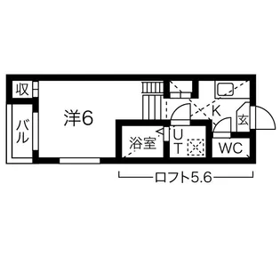 PRENDRE 黒川【202【プラン1】号室】の間取り
