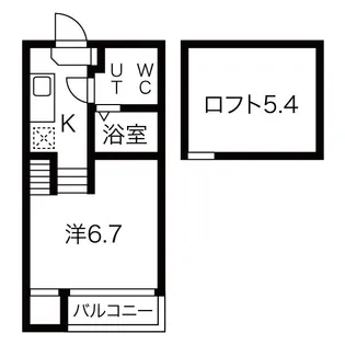 Lino holomua壱番館【202【プラン1】号室】の間取り