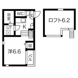 ハーモニーテラス中江【203【プラン1】号室】の間取り