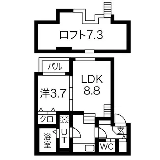 ディアマンテ【203【プラン3】号室】の間取り
